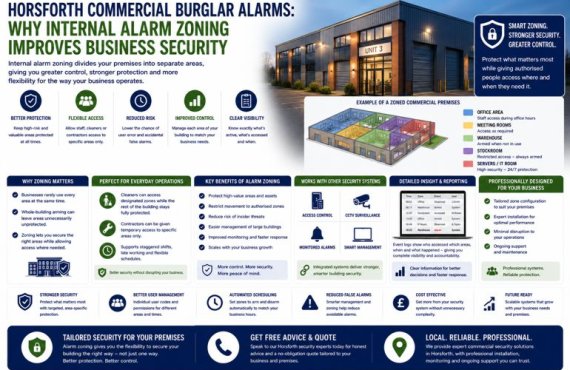 Horsforth Commercial Burglar Alarms: Why Burglar Alarm Zoning Improves Business Security